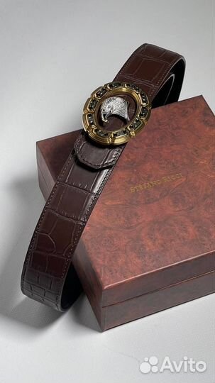 Ремень мужской stefano ricci из кожи крокодила