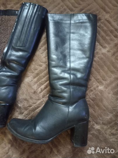 Сапоги кожаные