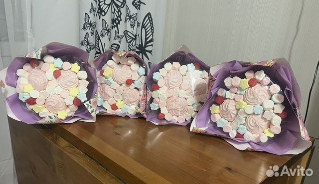 Сладкий букет из зефира