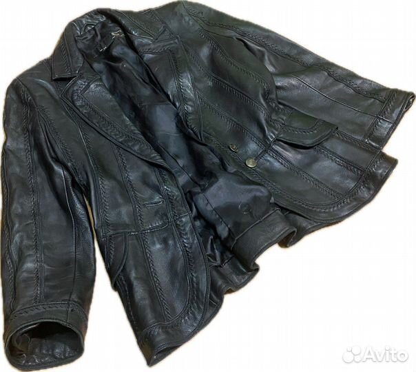 Roberto cavalli embroidered leather jacket оригина