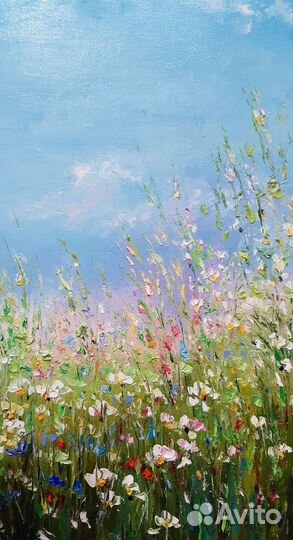 Картина с ромашками