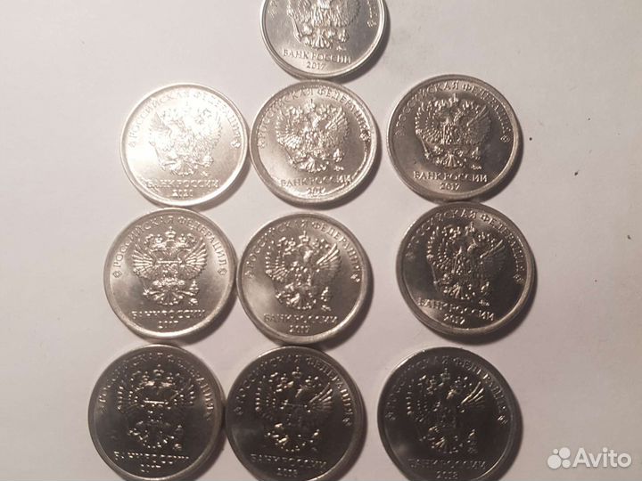 Рубли с браком; 2шт 2018г1шт2020г и 2017г