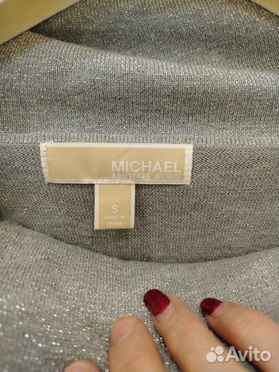 Michael kors свитер оригинал хлопок сереб-тый s/m
