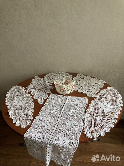 Салфетки вязаные ручная работа винтаж