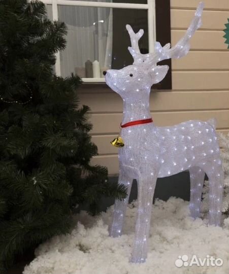 Олень светодиодный новогодний разные