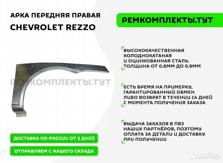 Арка передняя правая Chevrolet Rezzo