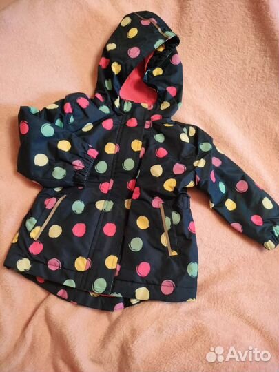 Яркая ветровка парка куртка Babygo для девочки 86