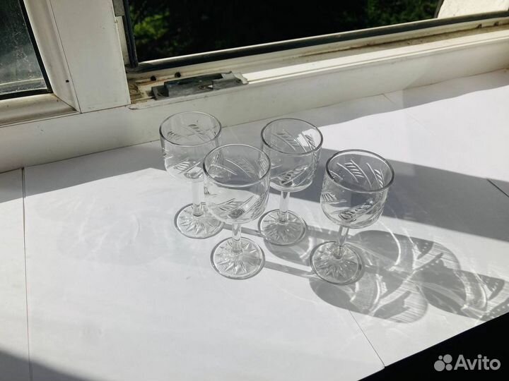 Хрустальные рюмки на ножке СССР