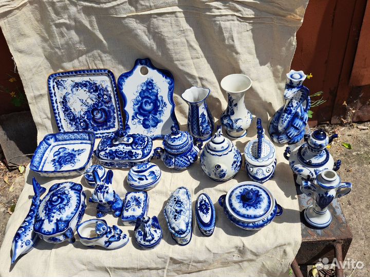 Редкая посуда Гжель и др.6