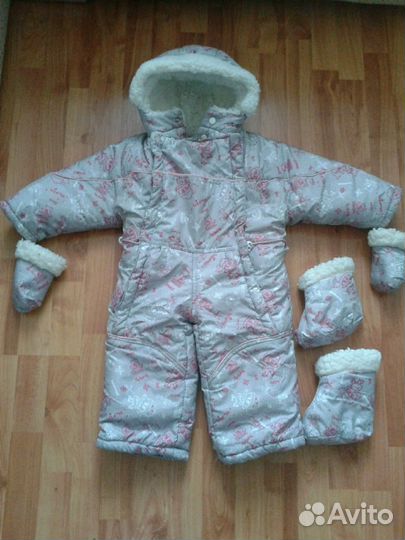 Зимний комбез +шапочка