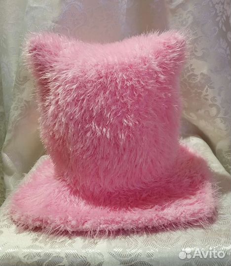 Зимняя шапка капор на пуговичках