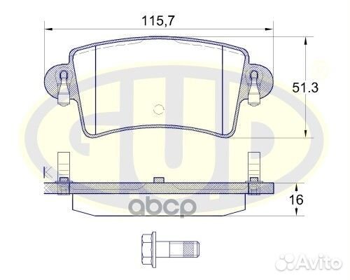 Колодки тормозные задние R-master 98- GBP083300