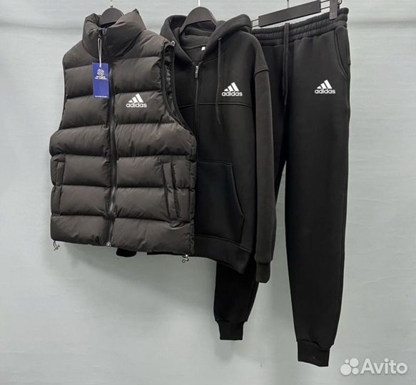 Костюм adidas на флисе мужской