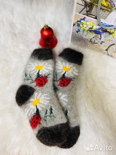 Носки детские пуховые Теплые Мягкие Красивые