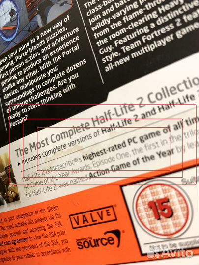 Half-Life 2 The Orange Box зарубе лицензия DVD-box