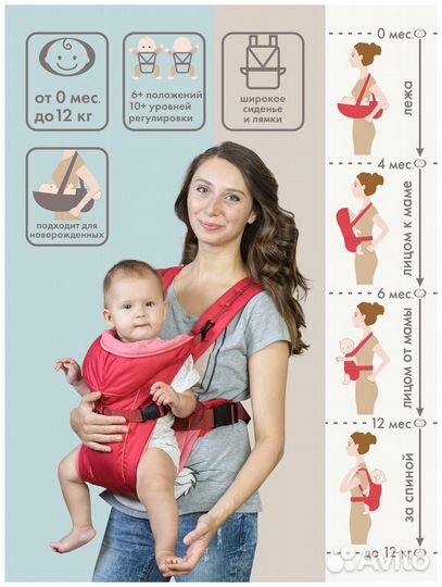 Рюкзак-кенгуру для новорожденных Чудо-чадо