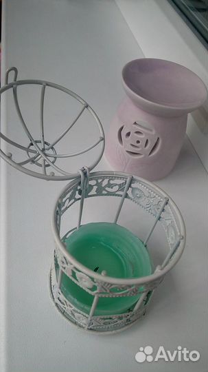 Подсвечники, аромалампа, декор