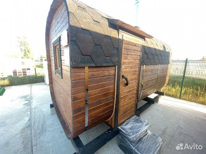 Баня бочка Квадро под ключ