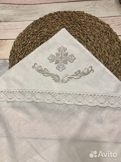 Крестильная пеленка с уголком