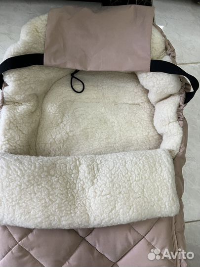 Зимний конверт в коляску на овчине