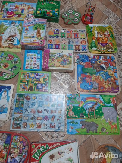 Деревянные развивающие игрушки пазлы