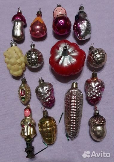 Дед Мороз,игрушки,гирлянда,звезды,маски СССР