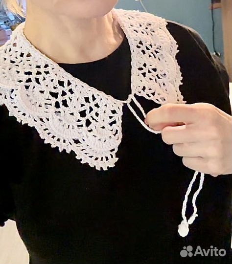 Кружевной воротник ручная работа