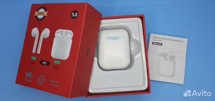 Беспроводные сенсорные наушники H2 + микрофон