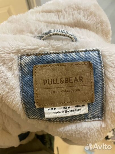 Джинсовка с мехом pull and bear