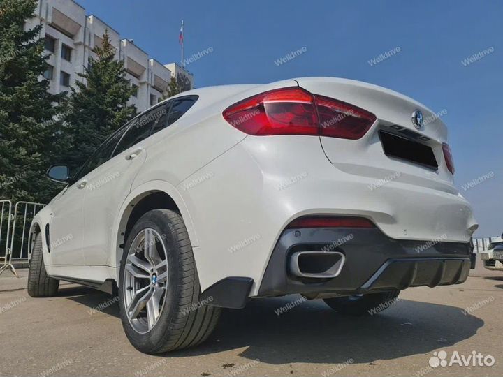 Диффузор BMW X6 F16 M-Performance черный глянец