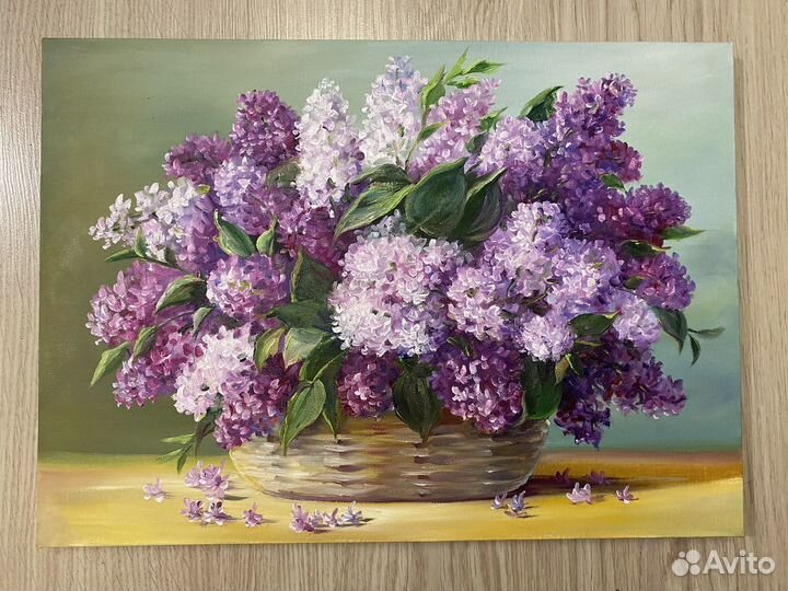 Картина маслом. Сирень