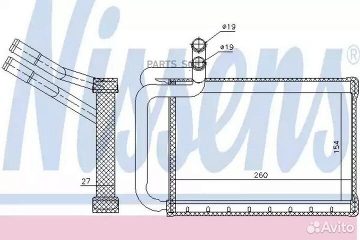 Радиатор отопителя hyundai H300 (2007) 2.5 crdi