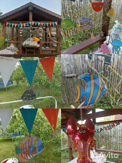 Декорации на морскую/пиратскую/пенную вечеринку