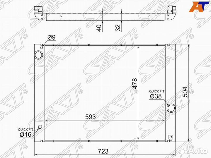 Радиатор охлаждения BMW E60