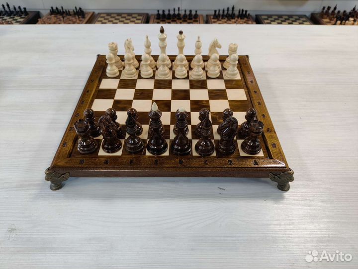 Шахматы резные деревянные