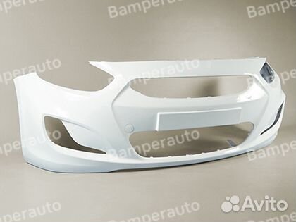 Бампер передний Белый Hyundai Solaris 2010-2014