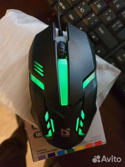 Мышь Defender новая с подсветкой 1200dpi