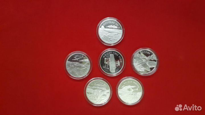 Серебро, набор монет - 