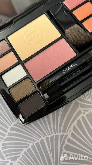 Палетка chanel помада, блеск,тени, румяна, пудра