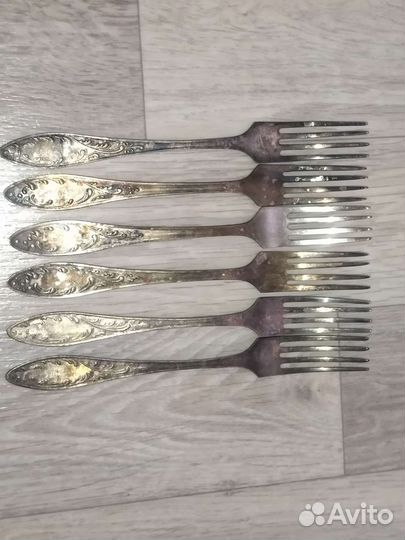 Набор столовых приборов мельхиор СССР
