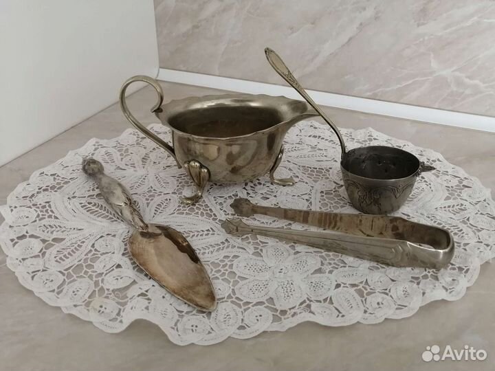 Шипцы. Подсвечник. Салфетница. Франция