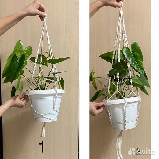 Кашпо для цветов макраме