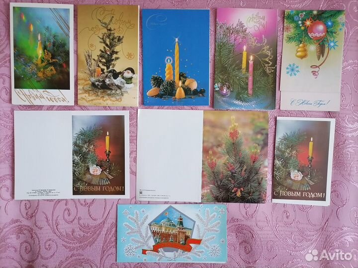 Новогодние открытки СССР