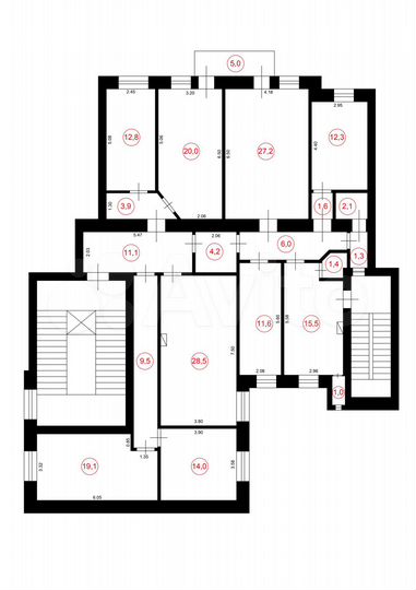 7-к. квартира, 203 м², 5/6 эт.