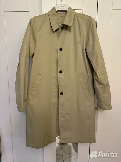 Плащ uniqlo светло бежевый