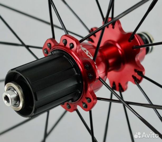 Колеса 700С передний+задний pasak R40 черный/красн