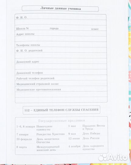 Дневник школьный новый 1-11 класс