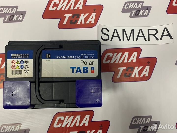 Аккумулятор TAB 60ач прямой/обратный(сам)