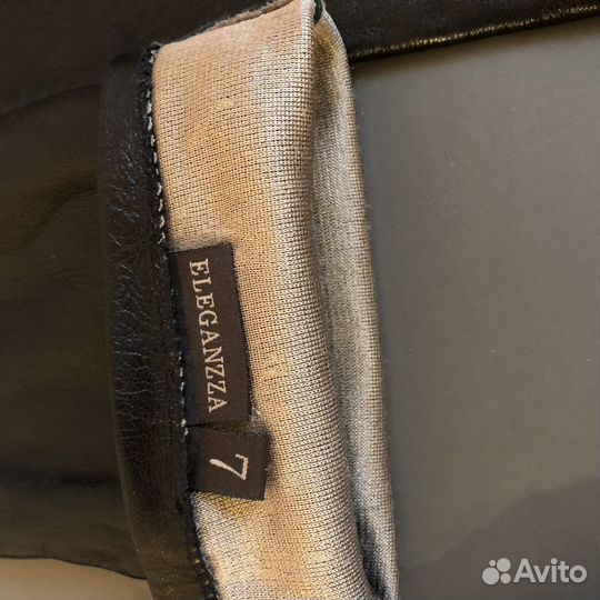 Перчатки кожа ягненка Италия высокие зима и осень