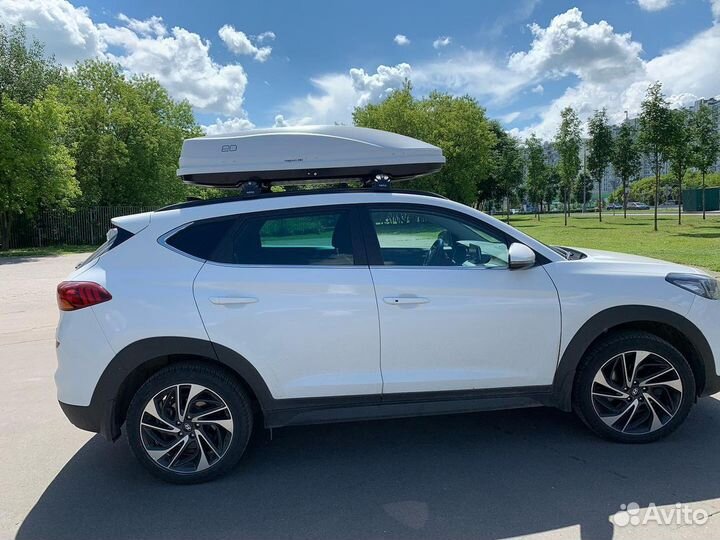Автобокс Магнум 390 белый глянец на Tucson